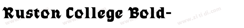 Ruston College Bold字体转换